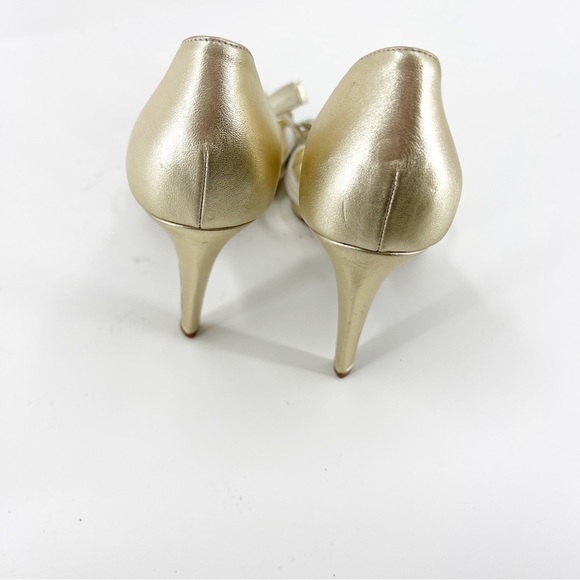 Pre loved SERGIO ROSSI CHAMPAGNE HEELS SIZE 40 - Picture 4 of 7